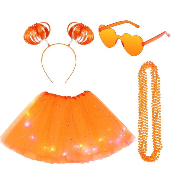 9 Pcs Halloween Led Skirt Costume Set For Women, Lighted Tulle Tutu Skirt Pom☺️ - Picture 1 of 6